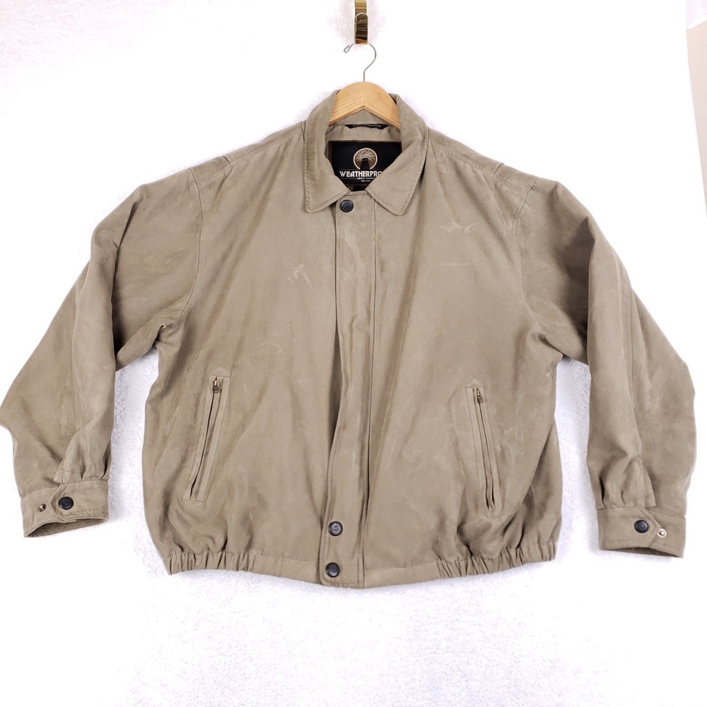 Weatherproof Vintage Microfiber Bomber Jacket XL Tan